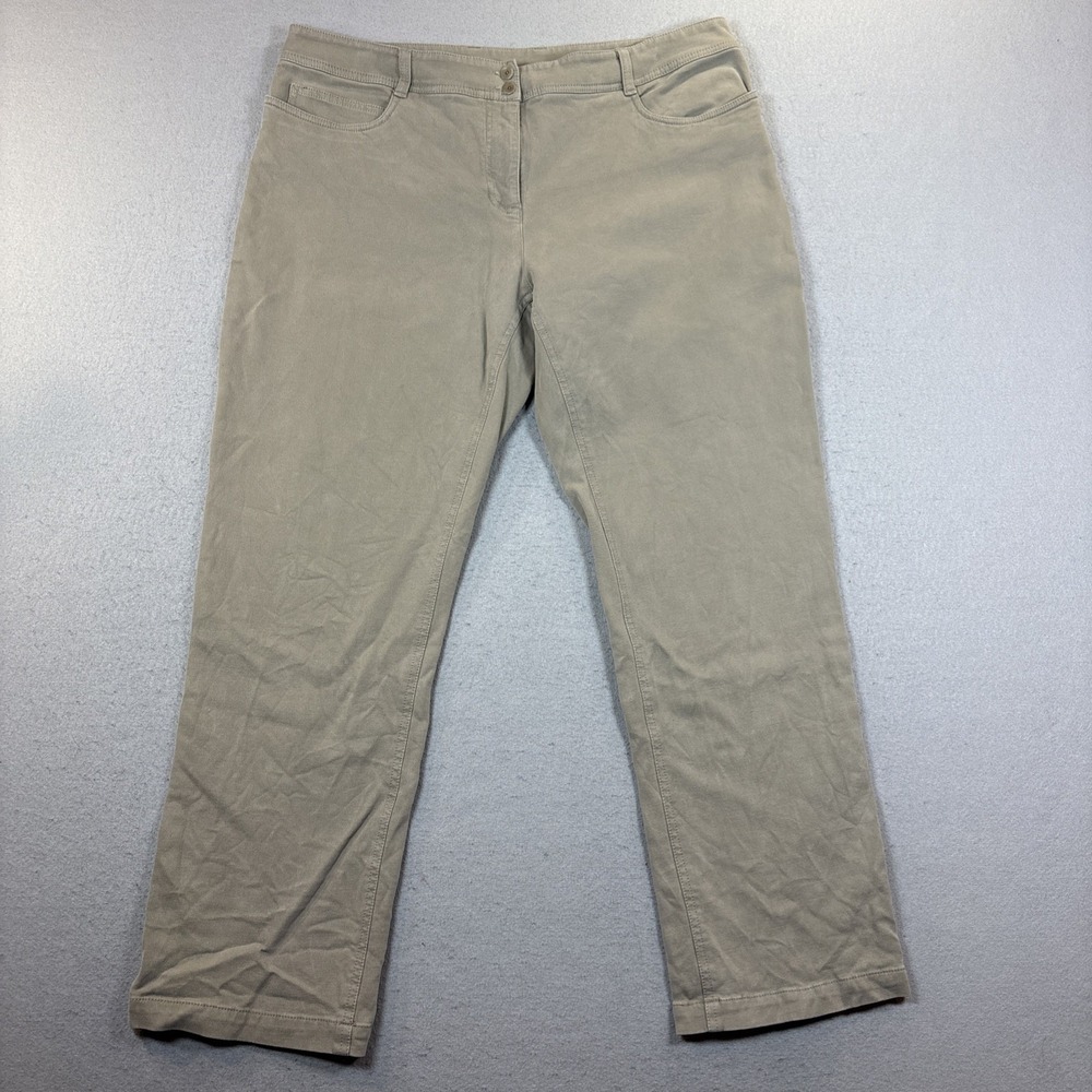 Eileen Fisher Pants Womens L Tan Corduroy 5 Pocket‎ Organic Cotton Tencel